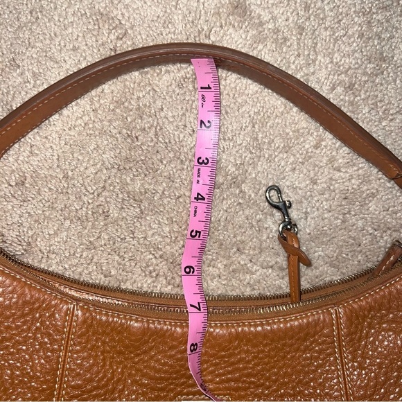 Dooney & Bourke Bag Shoulder Handbags Large Hobo Leather Brown Pink Interior - Picture 5 of 15